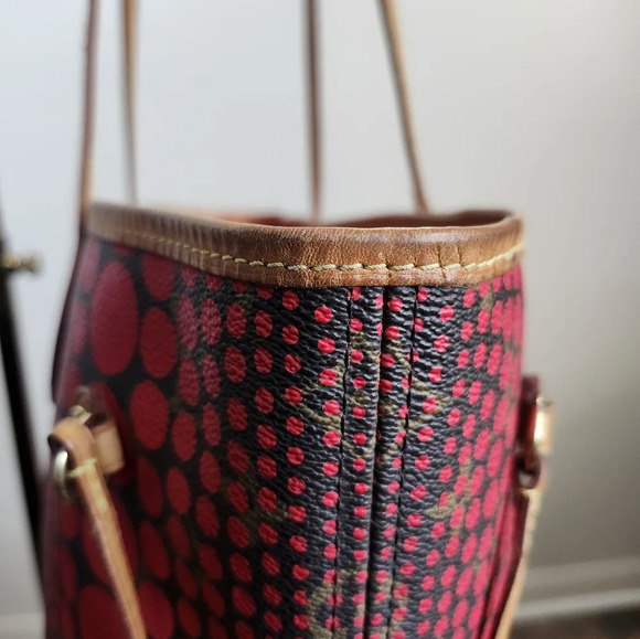 Louis Vuitton Monogram Kusama Waves Neverfull MM Red - Picture 3 of 16